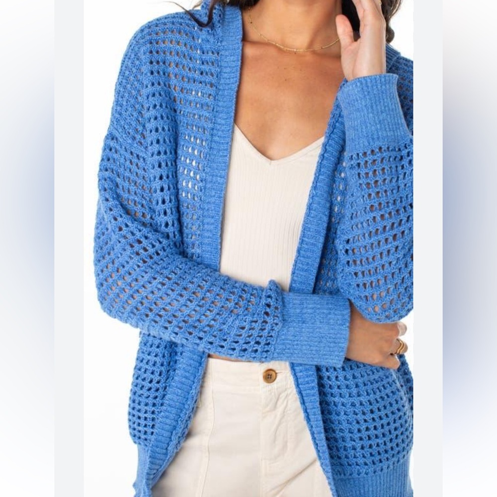 Roxy Blue Knit Sweater NWT - Picture 3 of 9